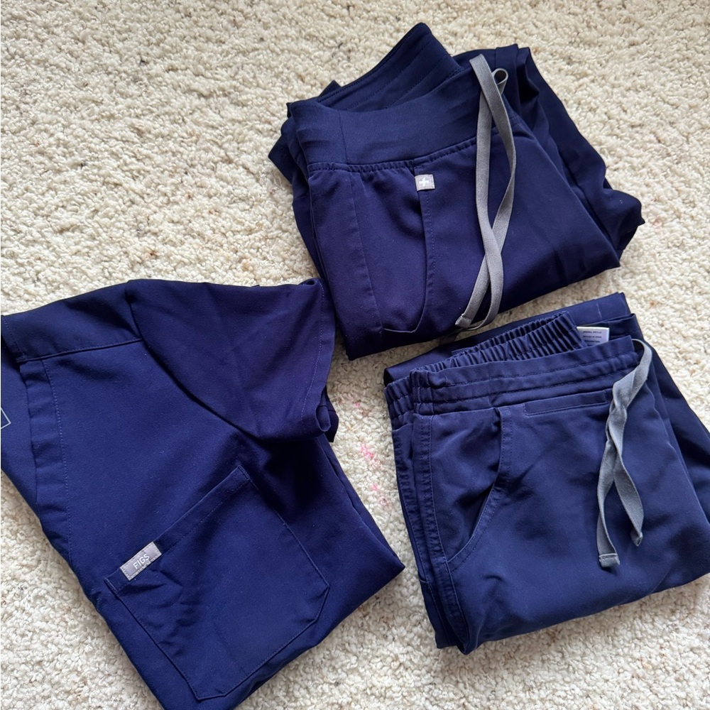 Navy Blue Scrub Set